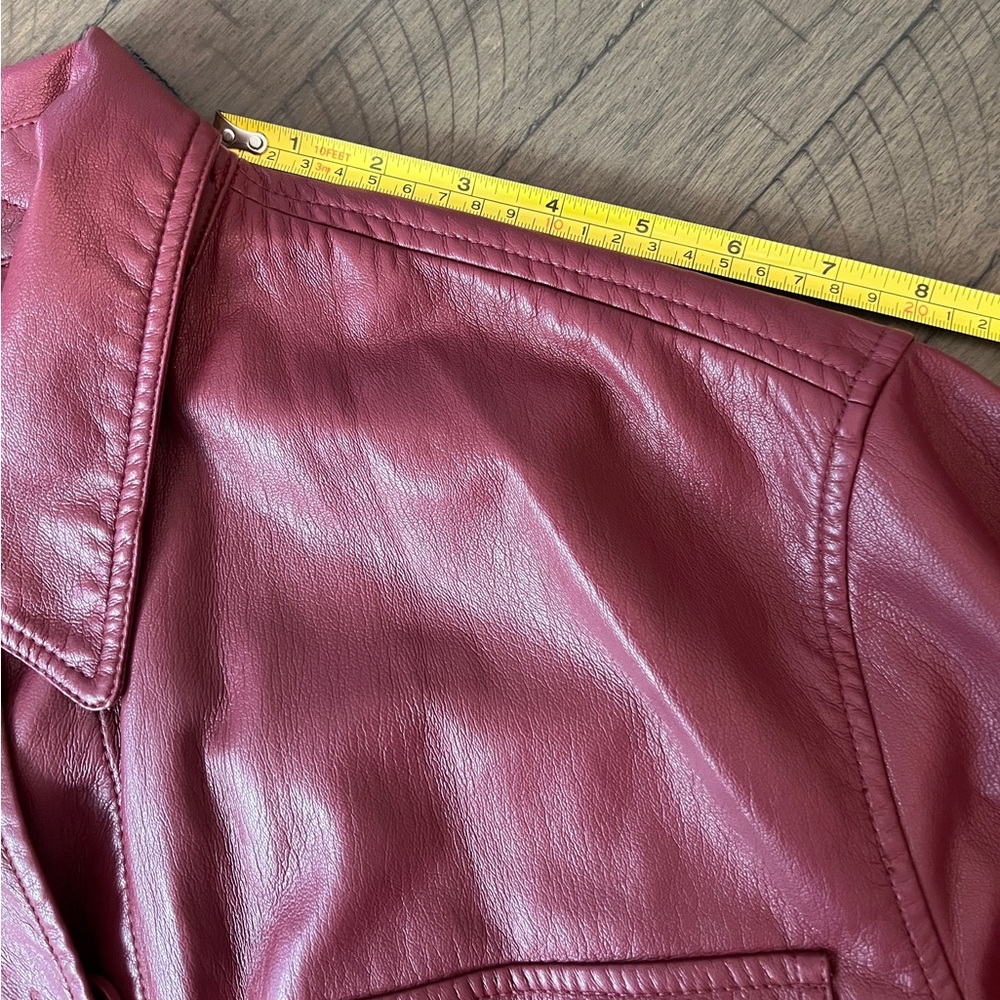 Aritzia Wilfred Vegan Leather Shirt Jacket LIKE NEW Sz M - Picture 5 of 11